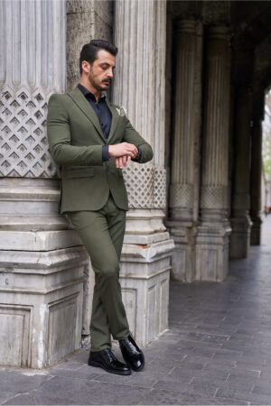 5021_yeşil_ slim fit Takım